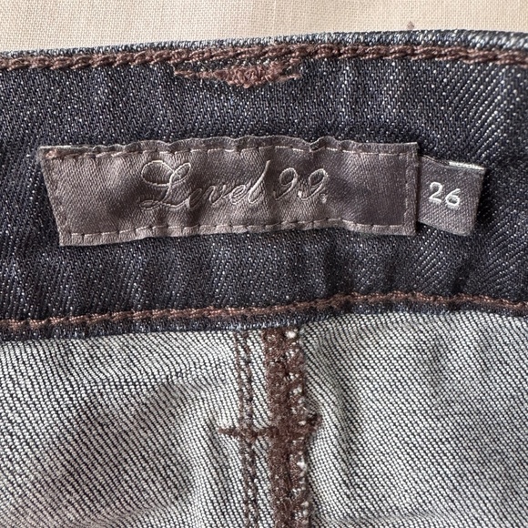 LEVEL 99 Women's 26 Dark Wash Denim Pencil Skirt Stretchy Straight Festival - Picture 5 of 12